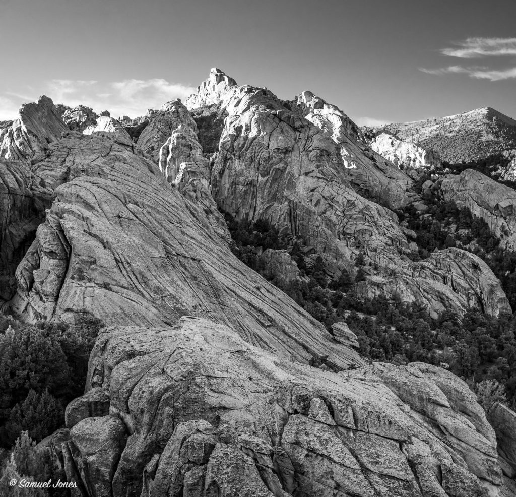 Granite Black and White Landscape